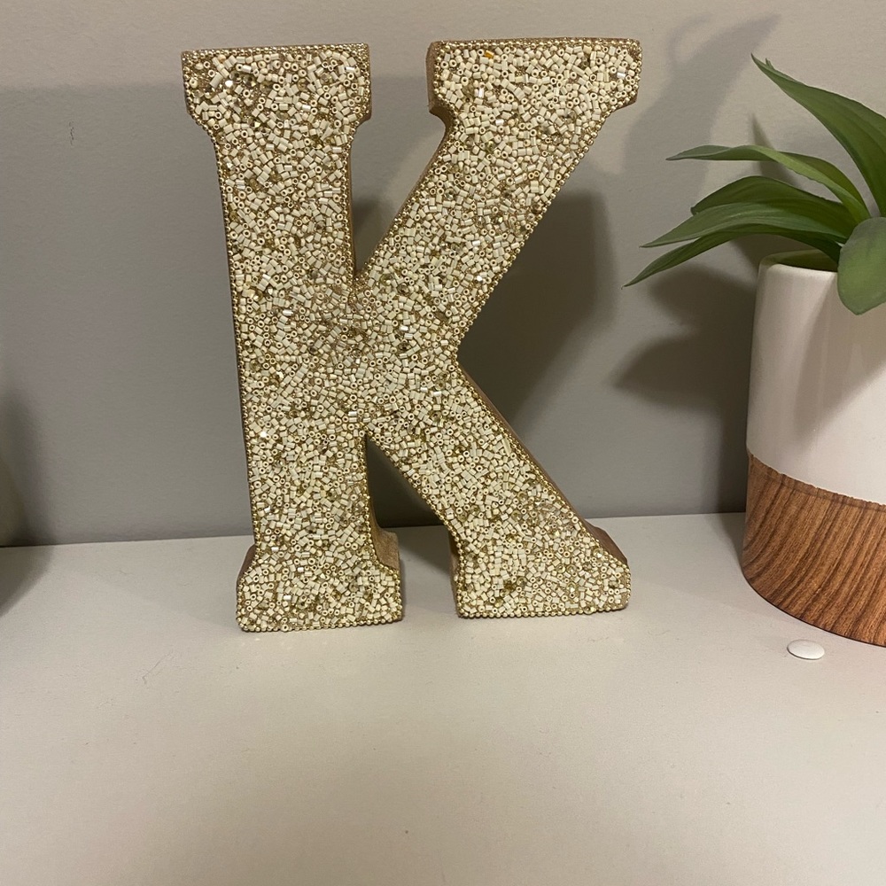 “K” Sparkly Home Decor
